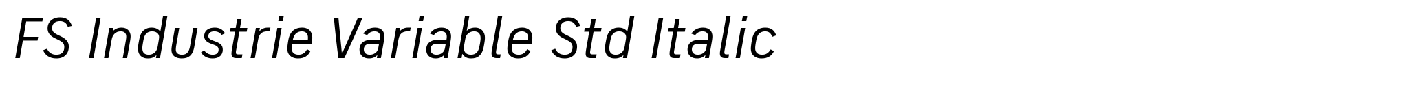 FS Industrie Variable Std Italic image